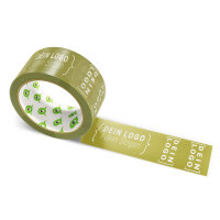 PP-Klebeband mit Logo Druck - 66 m Dunkles Olive #787121