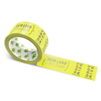 PP-Klebeband mit Logo Druck - 66 m Helles Gelb #E3E935