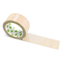 PP-Klebeband mit Logo Druck - 66 m Sandbeige #F0BF9B