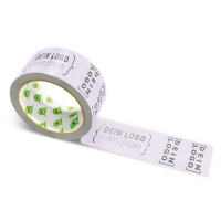 PP-adhesive tape with logo print - 1-color - 66 m very light lavender #D7C6E6 - best value