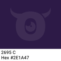 PP-adhesive tape with logo print - 1-color - 66 m dark violet brown #2E1A47 - best value