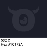 PP-Klebeband mit Logo Druck - 1-farbig - 66 m Sehr dunkles Blau #1C1F2A - Laut abrollend