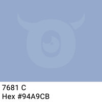 PP-adhesive tape with logo print - 1-color - 66 m light blue #94A9CB - best value