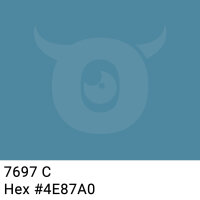 PP-adhesive tape with logo print - 1-color - 66 m light blue #4E87A0 - best value