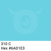 PP-adhesive tape with logo print - 1-color - 66 m light turquoise #6AD1E3 - best value