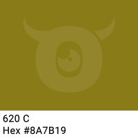 PP-adhesive tape with logo print - 1-color - 66 m olive green #8A7B19 - best value