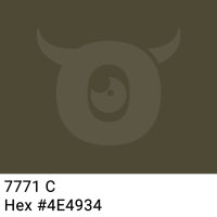 PP-adhesive tape with logo print - 1-color - 66 m chocolate brown #4E4934 - best value