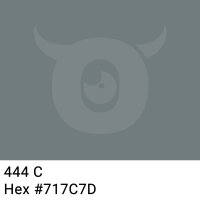 PP-adhesive tape with logo print - 1-color - 66 m medium gray blue #717C7D - best value