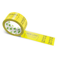 PVC-Klebeband mit Logo Druck - 66 m Helles Gelb #FEDB00