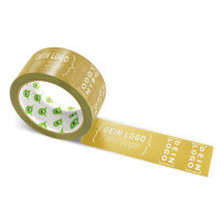 PVC-Klebeband mit Logo Druck - 66 m Olive #9F7D23