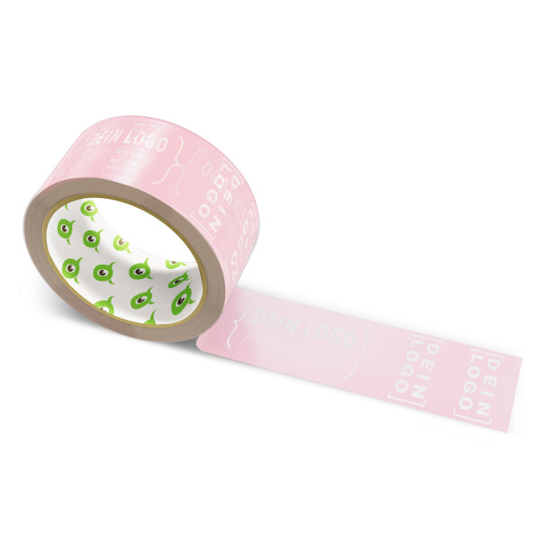 PVC-Klebeband mit Logo Druck - 66 m Helles Rosa #F2ACB9