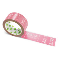 PVC-Klebeband mit Logo Druck - 66 m Dunkles Rosa #D25B73