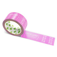 PVC-Klebeband mit Logo Druck - 66 m Helles Pink #E45DBF