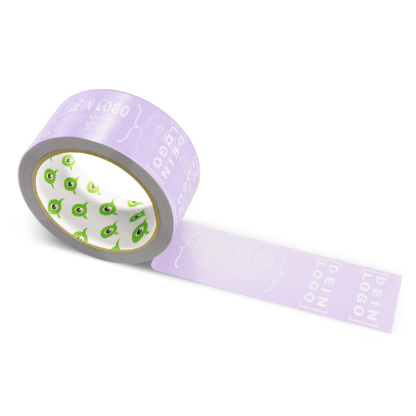 PVC-Klebeband mit Logo Druck - 66 m Helles Lavendel #C1A7E2