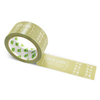 PVC-Klebeband mit Logo Druck - 66 m Dunkles Olive #A09958