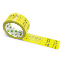 PVC-Klebeband mit Logo Druck - 66 m Gelb #EEDC00