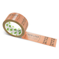 Papier-Klebeband mit Logo Druck - 50 m Helles Terra #C50E4E