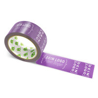 Papier-Klebeband mit Logo Druck - 66 m Dunkles Violett...