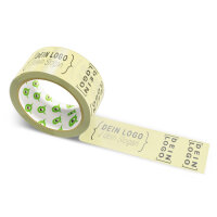 Papier-Klebeband mit Logo Druck - 50 m Blasses Gold #E9DF97