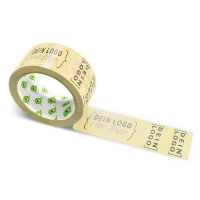 Papier-Klebeband mit Logo Druck - 50 m Khaki - CMYK 0/18/47/1