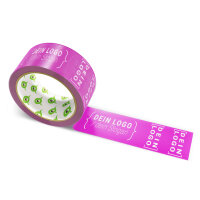 Papier-Klebeband mit Logo Druck - 50 m Tiefrot - CMYK...