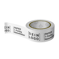 Papier Klebeband mit Logo - 1-farbig- 50 mm x 50 m -...