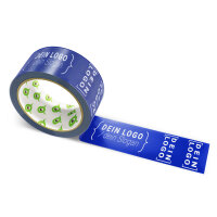 PP-Klebeband mit Logo Druck - 66 m Dunkelblau - RGB (0, 20, 137)