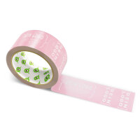 PP-Klebeband mit Logo Druck - 66 m Rosa - RGB (232, 156,...