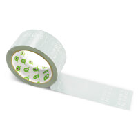 Paper-adhesive tape with logo print - 1-color - 50 m light gray green #BCC9C5