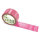 PVC-adhesive tape with logo print - 1-color - 66 m dark pink - CMYK 0/73/50/22