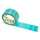 PVC-adhesive tape with logo print - 1-color - 66 m vivid turquoise - CMYK 100/5/0/27