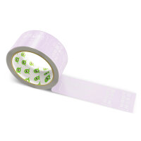 Paper-adhesive tape with logo print - 1-color - 50 m light lavender - CMYK 3/14/0/13