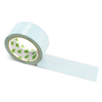 PP-adhesive tape with logo print - 1-color - 66 m light sky blue - RGB (187, 221, 230) - best value