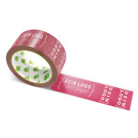 PP-Klebeband mit Logo Druck - 66 m Bordeauxrot - CMYK...