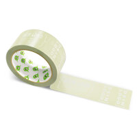 PP-Klebeband mit Logo Druck - 66 m Blassbeige - CMYK...