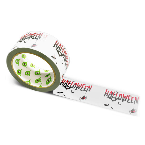 PVC Klebeband bedruckt mit Motto: Halloween Fledermäuse - 66 m