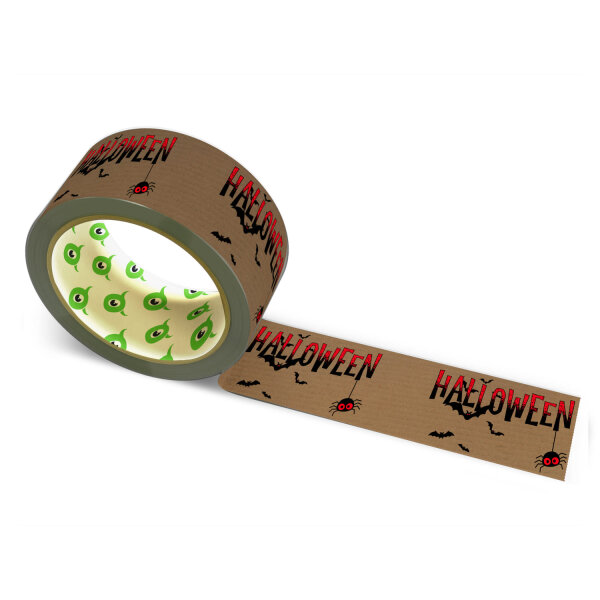 12x Paper Tape: "Halloween Fledermäuse" (Halloween Bats) · brown · 50 mm × 50 m