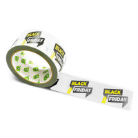 12x PP Hotmelt Tape: "Black Friday Sale Gelb" · 50 mm × 66 m