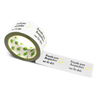 12x PVC Klebeband bedruckt mit Motto: Freude zum Auspacken, nur für dich - 66 m
