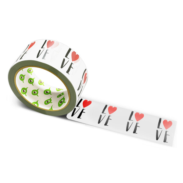 12x PVC Tape: "L-O-V-E" · 50 mm × 66 m
