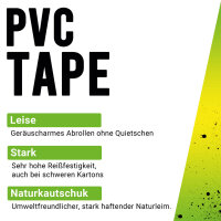 PVC Klebeband Schokolade - 50mm x 66m - CMYK 0/44/88/24