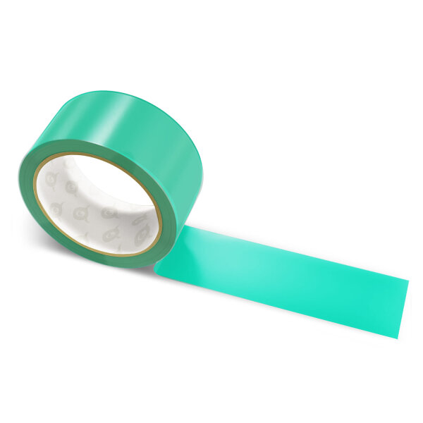 PVC packing tape light turquoise - 50mm x 66m - CMYK 100/0/21/31