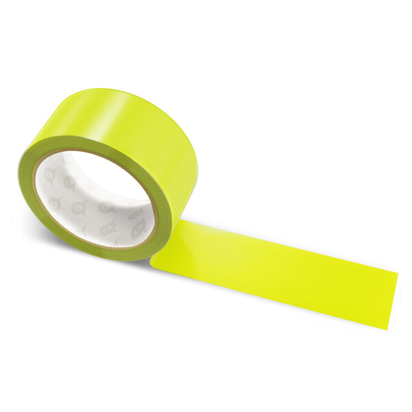 PVC packing tape vivid yellow - 50mm x 66m - CMYK 8/0/100/16
