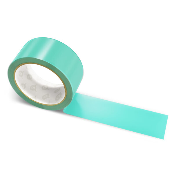 PVC packing tape light turquoise - 50mm x 66m - CMYK 67/0/11/24