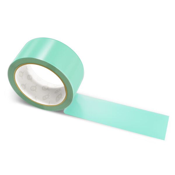 PVC packing tape light turquoise - 50mm x 66m - CMYK 47/0/14/19