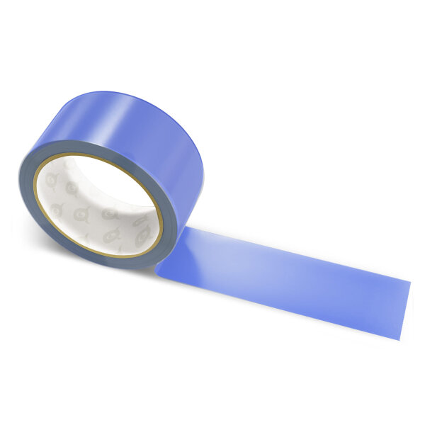 Paper packing tape medium blue - 50mm x 50m - CMYK 64/54/0/22