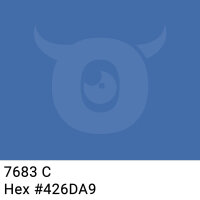 Papier Klebeband Mittelblau - 50mm x 50m - CMYK 61/36/0/34