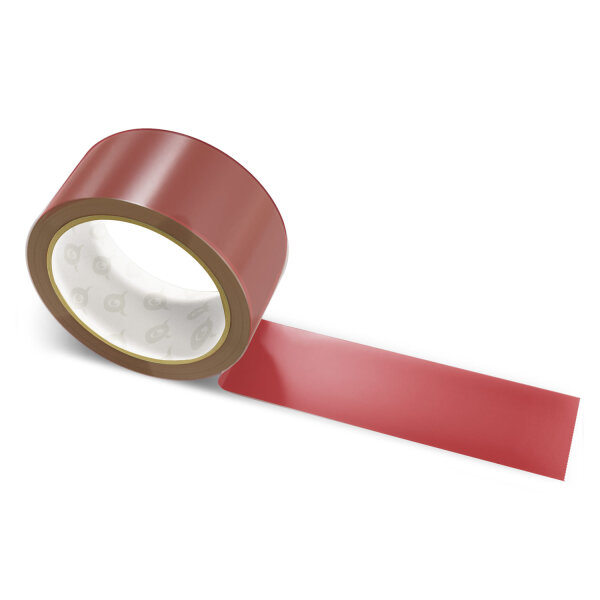 Paper packing tape dark red brown - 50mm x 50m - CMYK 0/70/67/51