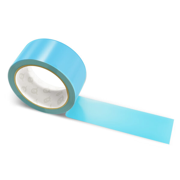 Paper packing tape light blue - 50mm x 50m - CMYK 72/21/0/10