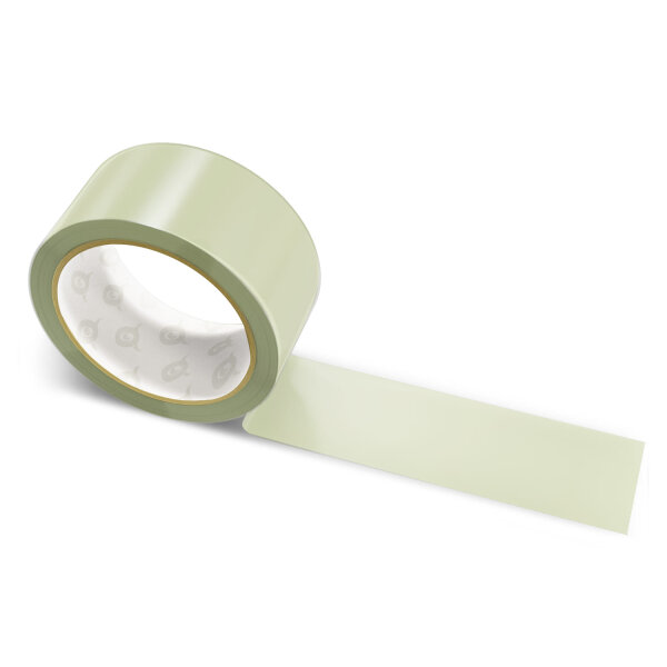 Paper packing tape light olive - 50mm x 50m - CMYK 3/0/19/27